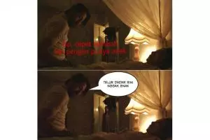 15 Foto parodi 'bapak bilang' di film Pengabdi Setan ini kocak abis