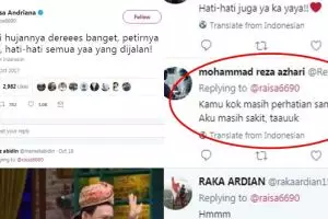 10 Kicauan baper gara-gara tweet Raisa 'hati-hati hujan deres banget'