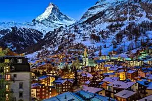 Kerennya pemandangan musim dingin ini serasa hidup di dunia impian