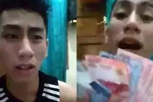 Pamer segepok uang, pria ini sebut Jokowi tak mampu saingi kekayaannya