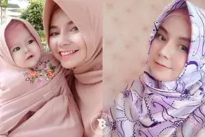 10 Gaya Desy Herlinawati, ibu bayi 1 tahun yang hits dengan hijabnya