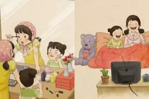 15 Karya ilustrasi ini bikin rindu masa kecil bersama kakak