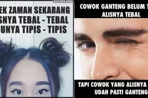10 Meme alis tebal ini lucunya mengocok perut