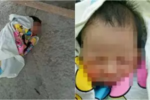 Bayi malang masih bertali pusar ini dibuang orangtuanya, kok tega ya?