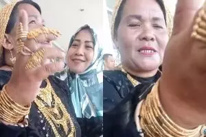 Ibu ini pakai perhiasan lebih dari 1 kg, pengakuannya bikin terkejut