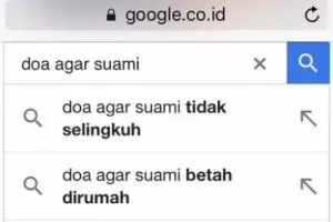 Perbandingan riwayat 'doa suami vs doa istri' di Google ini kontras
