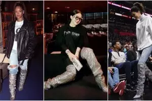 Tak disangka, 7 seleb dunia ini pakai boots yang sama dengan Syahrini