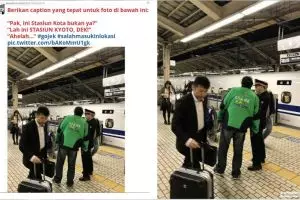 Heboh pria berjaket hijau diduga ojek online 'nyasar' ke Jepang