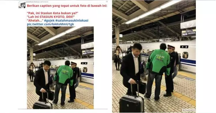 Heboh pria berjaket hijau diduga ojek online 'nyasar' ke Jepang
