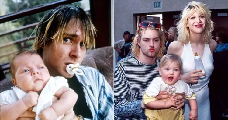 20 Foto langka momen terakhir Kurt Cobain bermain dengan anaknya