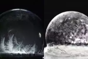 10 Foto proses gelembung sabun membeku, indahnya bikin takjub