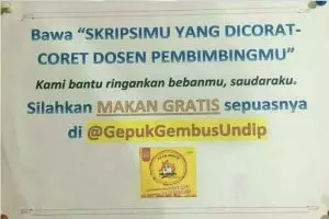 Warung ini gratiskan makan mahasiswa yang skripsinya dicoret dosen