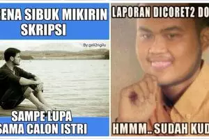 15 Meme kocak pejuang skripsi, malas makan hingga lupa cari istri