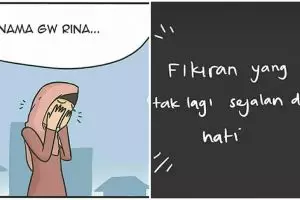 Komik lepas hijab ini endingnya justru bikin tepuk jidat