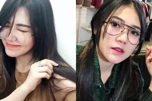 10 Gaya menarik Via Vallen saat berkacamata, manisnya jadi nambah