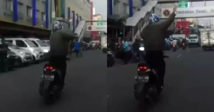 Kelakuan pemotor di Jakarta ini bikin ngakak, ada-ada saja tingkahnya