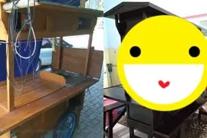 Gagal buka usaha, gerobak angkringan dijadikan kitchen set