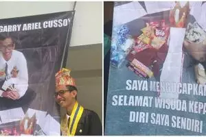 Kocak, mahasiswa UGM ini dapat ucapan wisuda dari dirinya sendiri