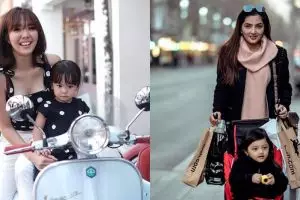 Gaya 5 seleb hot mama saat jalan-jalan ke luar negeri dengan anaknya