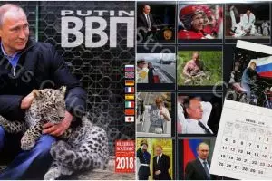 8 Foto gagah Vladimir Putin dalam kalender 2018 yang dijual di e-Bay