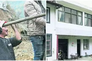 Pria tanpa 2 telapak tangan ini sukses bangun rumah untuk keluarganya