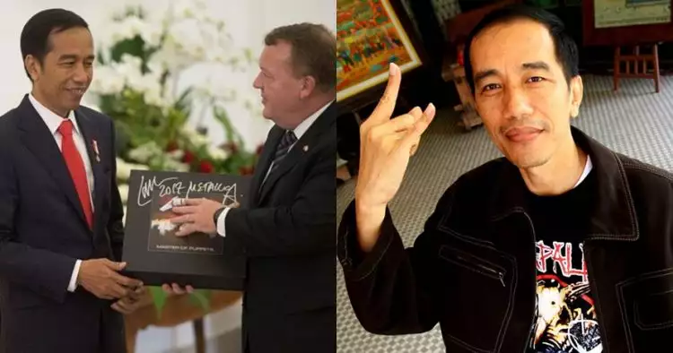 Jokowi sumringah dapat vinyl Metallica, begini respons Lars Ulrich