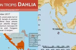 Kenapa siklon tropis dinamai Dahlia & Cempaka? Ini penjelasannya