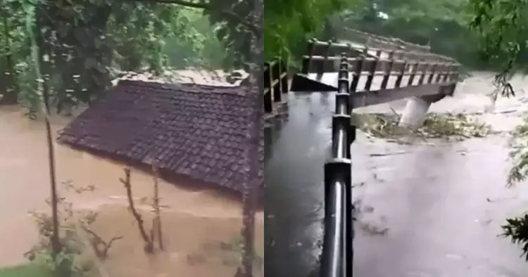 7 Video amatir kengerian bencana banjir di Jogja akibat Siklon Cempaka