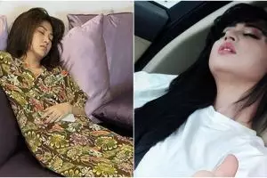 Pose 7 seleb Tanah Air tertidur di sembarang tempat, masih cakep?