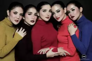 6 Gaya Ashanty & sahabat sesama artis saat pemotretan, glamor abis