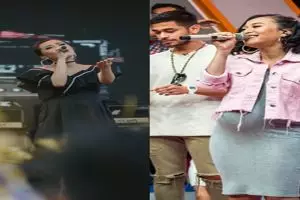 5 Potret cantik Rinni Wulandari saat hamil besar tapi masih manggung