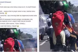 Aksi ibu boncengkan bayi ini bikin prihatin 