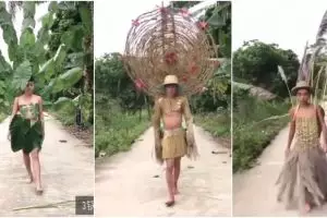 Gokil, 'Victoria's Secret' serba daun ini bikin ngakak 