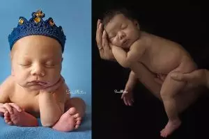 Beda gaya 6 anak artis saat pemotretan newborn, lucu & menggemaskan
