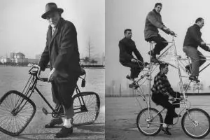 12 Potret sepeda hits era 40-an, bentuknya nyentrik dan bikin bingung