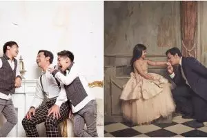 9 Caption kocak Andre Taulany di foto keluarganya ini gagal so sweet