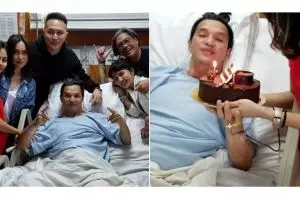 Momen haru Edison dan istri rayakan ultah pernikahan di rumah sakit