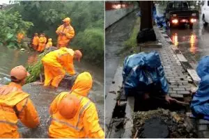 8 Potret aksi petugas menangani banjir di DKI Jakarta