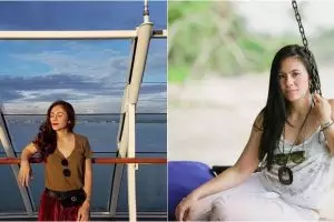 10 Gaya Wulan Guritno liburan di pantai, bukti hot mom sejati