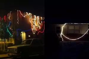 10 Dekorasi lampu Natal ini jadi gagal indah, bikin tepuk jidat