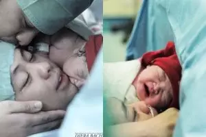 Potret haru Oki Setiana Dewi lahirkan anak ketiga melalui caesar