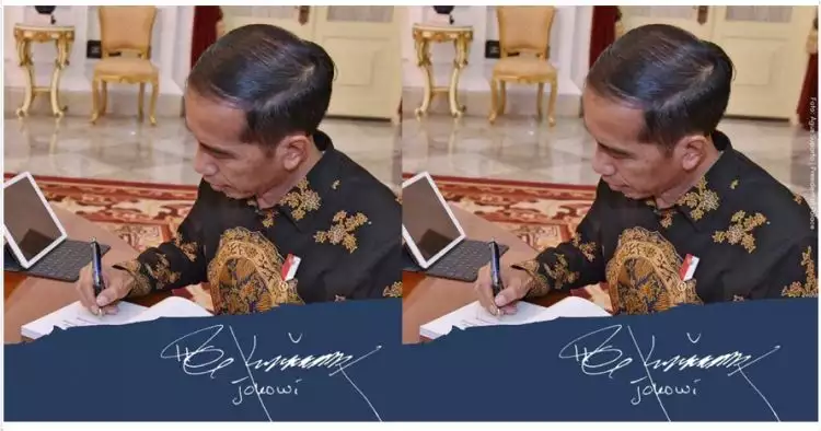 Jokowi ungkap 4 angka rahasia di tanda tangannya, kamu bisa temukan?