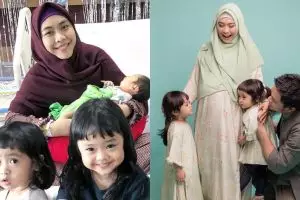 Potret Oki Setiana Dewi momong 3 anaknya, si kakak yang sayang adik