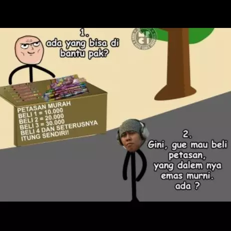 Komik strip 3 tipe pembeli petasan ini ngocolnya minta ampun
