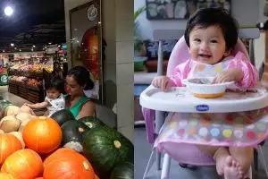 Ini momen manis hari pertama MPASI Salma, anak Rio Dewanto & Atiqah