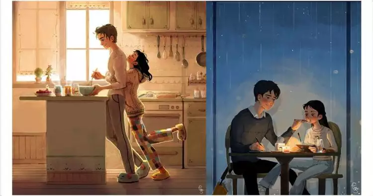 7 Ilustrasi romantis cara sederhana cintai pasangan ini so sweet