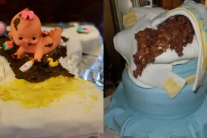 10 Kue unik berbentuk popok tapi penuh kotoran, iyuh banget nggak sih?