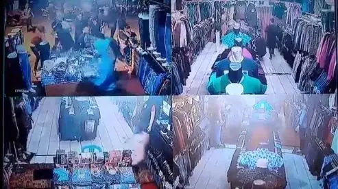 Rekaman CCTV saat perampok menjarah toko baju di Depok, nekat