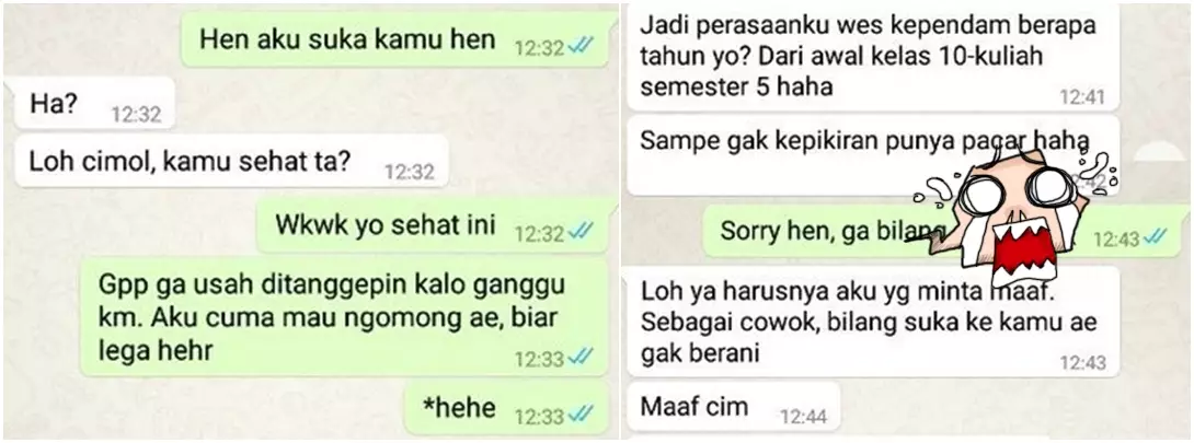 Chat cewek nembak duluan ini endingnya bikin baper abis