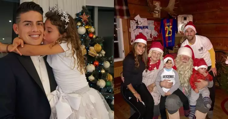 10 Momen perayaan Natal bintang sepak bola dengan keluarga, seru abis